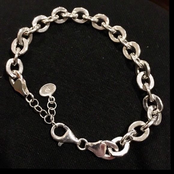 SILPADA Women’s Sterling Silver Rolo Open Interconnencted Link Bracelet - Picture 2 of 9